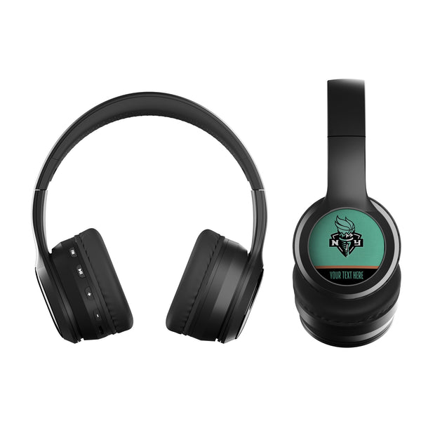 New York Liberty Personalized Endzone Solid Wireless Over-Ear BT Headphones With Case Flat.Jpg