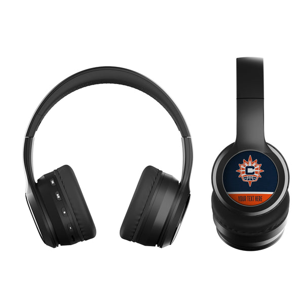 Connecticut Sun Personalized Endzone Solid Wireless Over-Ear BT Headphones With Case Flat.Jpg