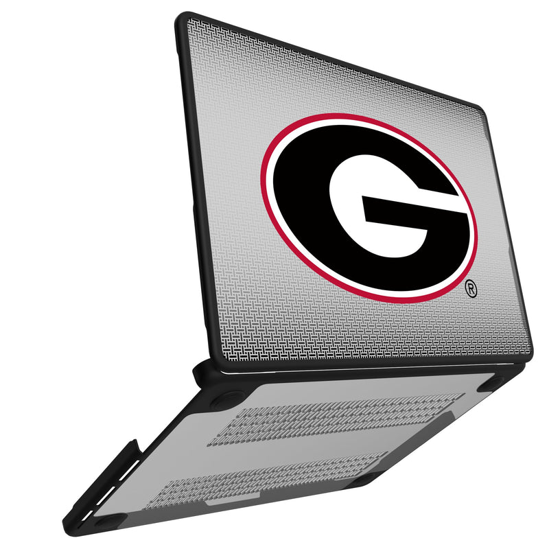 University of Georgia Bulldogs Linen MacBook Laptop Case for Apple MacBook Open.Jpg
