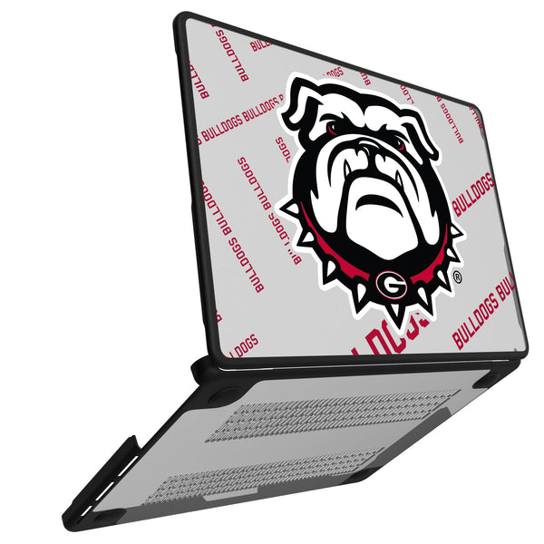 University of Georgia Bulldogs Uga Quadtile MacBook Laptop Case for Apple MacBook Open.Jpg