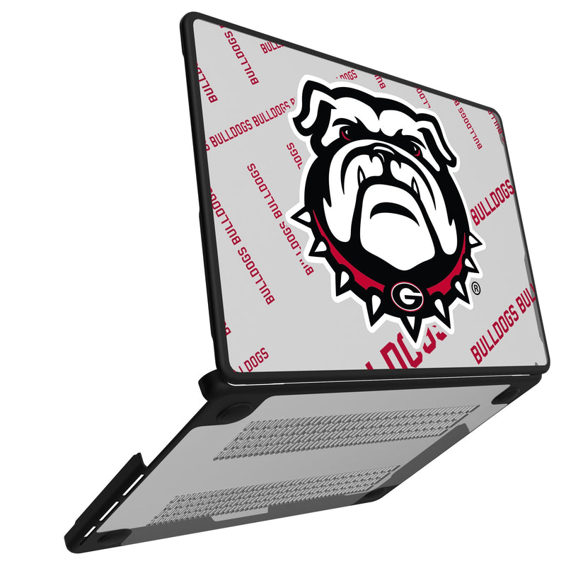 University of Georgia Bulldogs Uga Quadtile MacBook Laptop Case for Apple MacBook Open.Jpg
