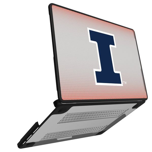 University of Illinois Fighting Illini Linen MacBook Laptop Case for Apple MacBook Open.Jpg