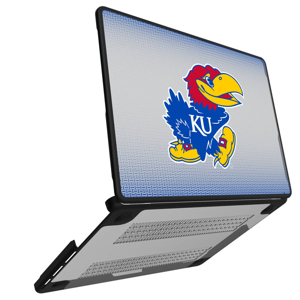 University of Kansas Jayhawks Linen MacBook Laptop Case for Apple MacBook Open.Jpg