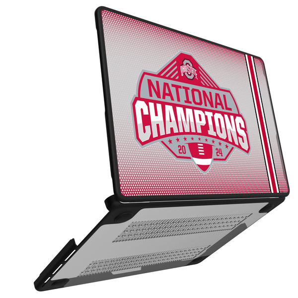 Ohio State University Buckeyes 2024 College Football Playoff National Champion MacBook Laptop Case for Apple MacBook Open.Jpg