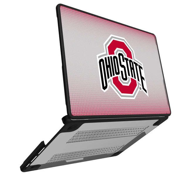 Ohio State University Buckeyes Linen MacBook Laptop Case for Apple MacBook Open.Jpg