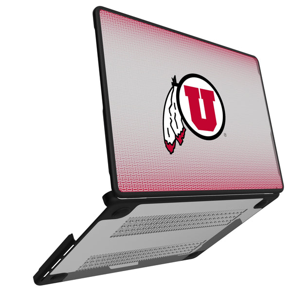 University of Utah Utes Linen MacBook Laptop Case for Apple MacBook Open.Jpg