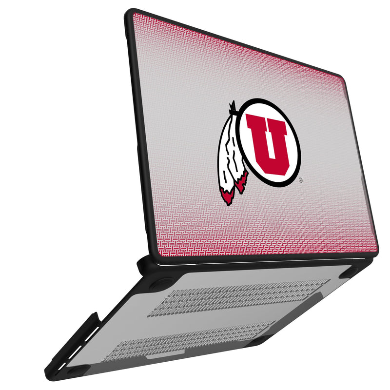 University of Utah Utes Linen MacBook Laptop Case for Apple MacBook Open.Jpg