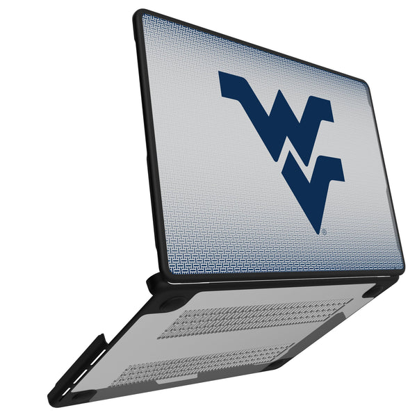 West Virginia University Mountaineers Linen MacBook Laptop Case for Apple MacBook Open.Jpg