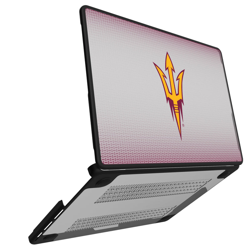 Arizona State University Sun Devils Linen MacBook Laptop Case Open.Jpg