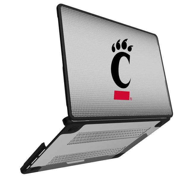 University of Cincinnati Bearcats Linen MacBook Laptop Case for Apple MacBook Open.Jpg