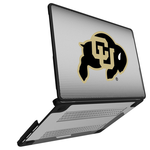 University of Colorado Buffaloes Linen MacBook Laptop Case for Apple MacBook Open.Jpg