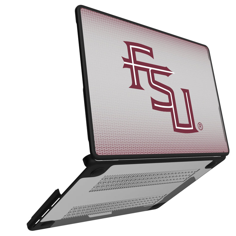 Florida State University Seminoles Athletic Wordmark Linen MacBook Laptop Case Open.Jpg