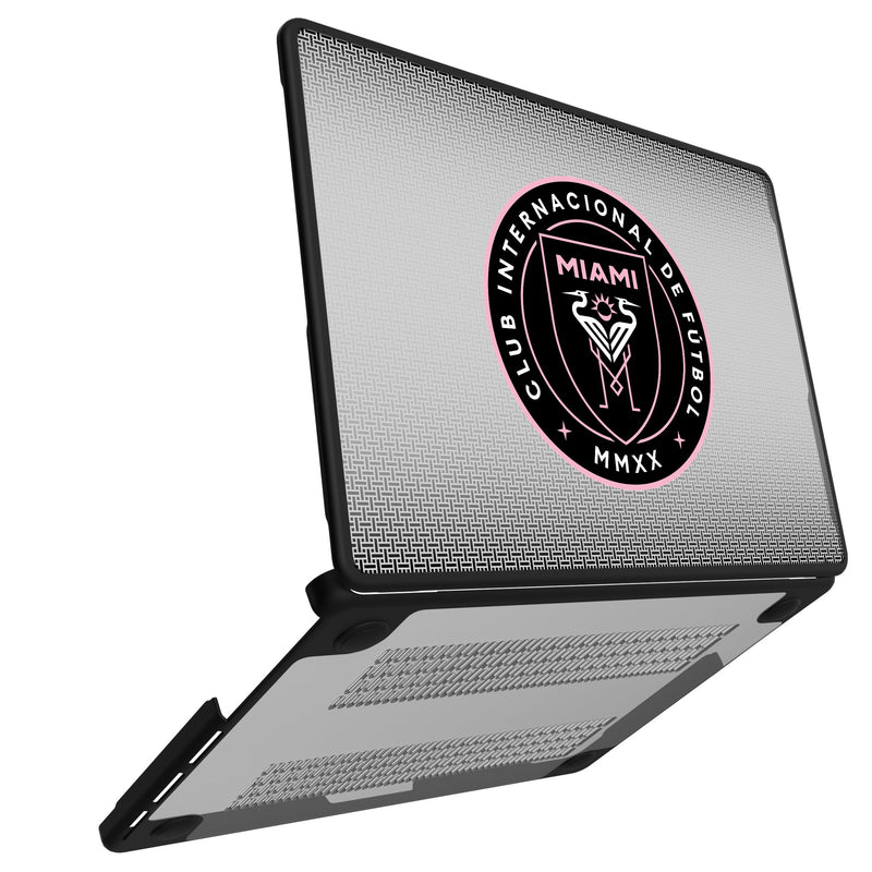Inter Miami CF Linen MacBook Laptop Case for Apple MacBook Open.Jpg