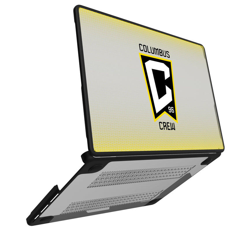 Columbus Crew  Linen MacBook Laptop Case Open.Jpg