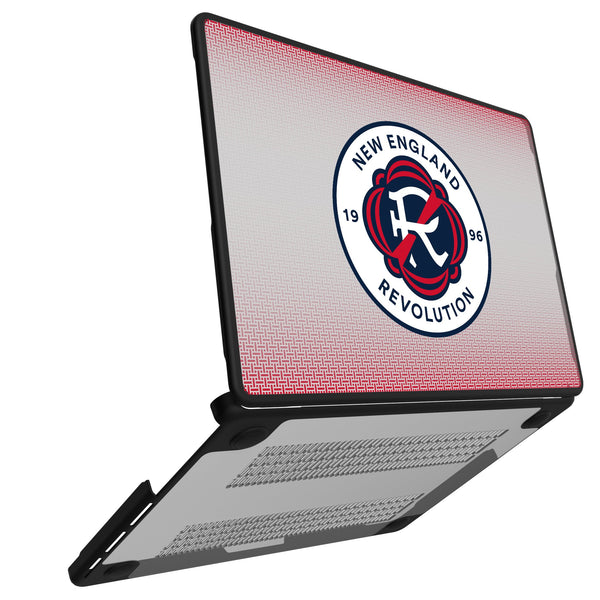 New England Revolution Linen MacBook Laptop Case for Apple MacBook Open.Jpg