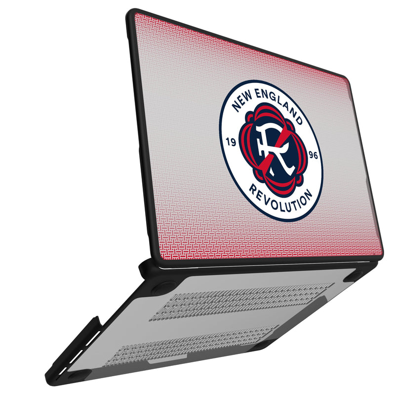 New England Revolution Linen MacBook Laptop Case for Apple MacBook Open.Jpg