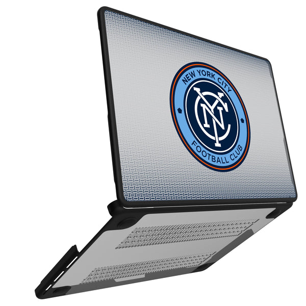 New York City FC Linen MacBook Laptop Case for Apple MacBook Open.Jpg