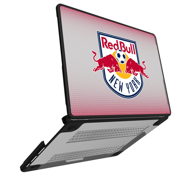 New York Red Bulls Linen MacBook Laptop Case for Apple MacBook Open.Jpg