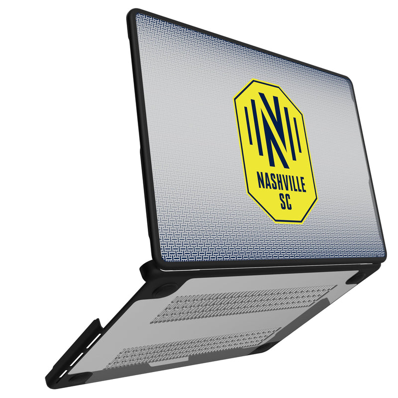 Nashville SC Linen MacBook Laptop Case for Apple MacBook Open.Jpg