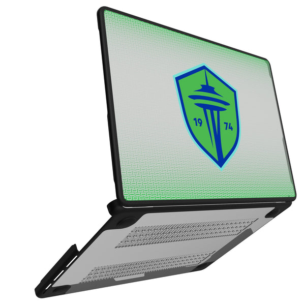 Seattle Sounders FC Linen MacBook Laptop Case for Apple MacBook Open.Jpg