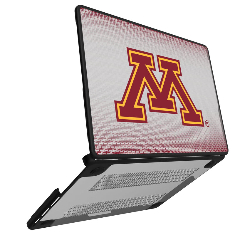 University of Minnesota Golden Gophers Linen MacBook Laptop Case Open.Jpg