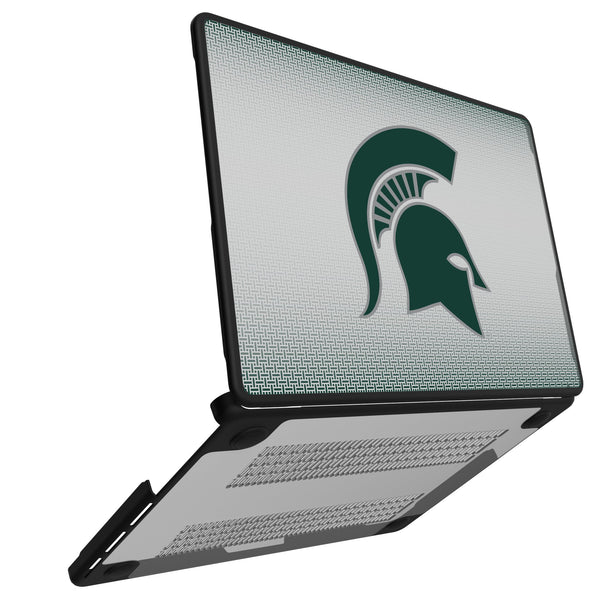 Michigan State University Spartans Linen MacBook Laptop Case for Apple MacBook Open.Jpg