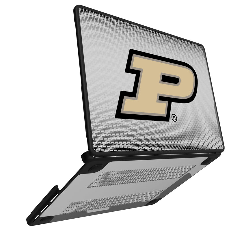Purdue University Boilermakers Linen MacBook Laptop Case for Apple MacBook Open.Jpg