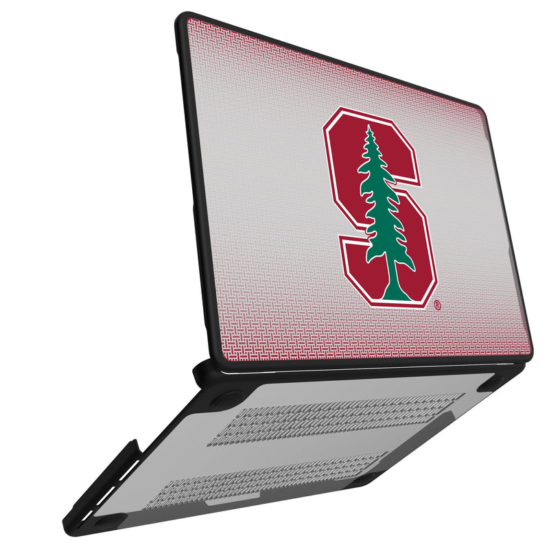 Stanford University Cardinal Linen MacBook Laptop Case Open.Jpg