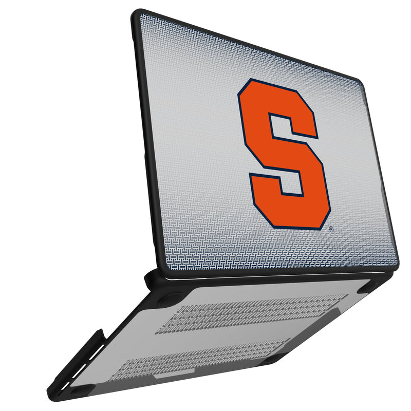 Syracuse University Orange Linen MacBook Laptop Case Open.Jpg