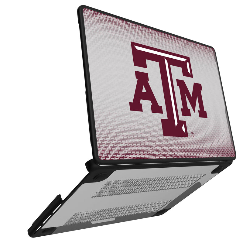 Texas A&M University Aggies Linen MacBook Laptop Case Open.Jpg