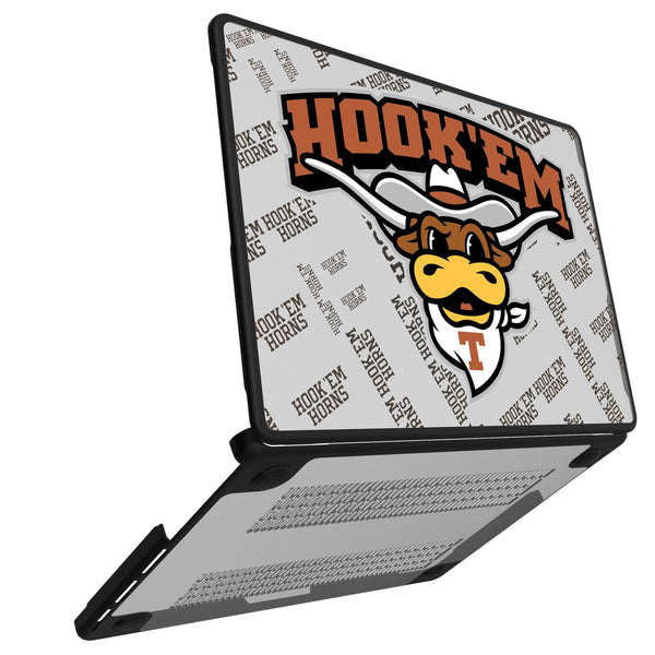 University of Texas Longhorns Quadtile MacBook Laptop Case for Apple MacBook Open.Jpg