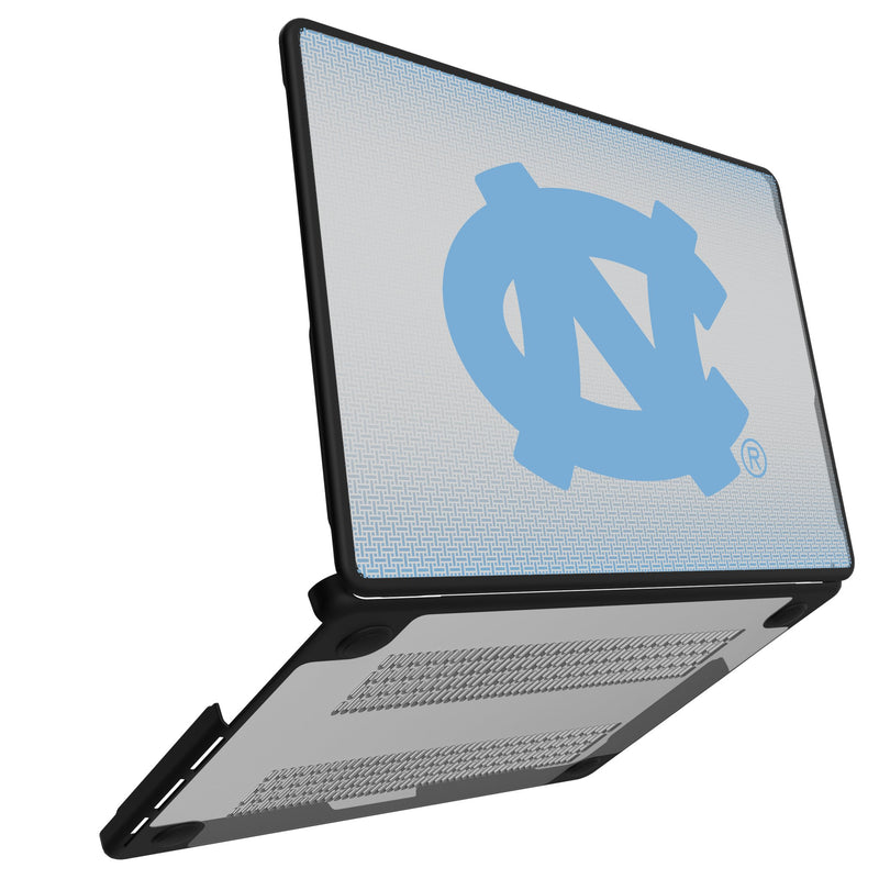 University of North Carolina Tar Heels Linen MacBook Laptop Case for Apple MacBook Open.Jpg