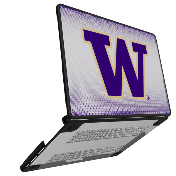 University of Washington Huskies Linen MacBook Laptop Case for Apple MacBook Open.Jpg