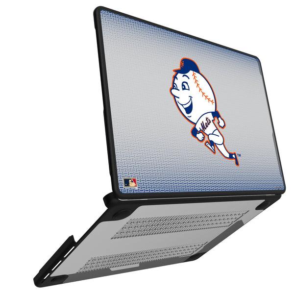 New York Mets 2014 - Cooperstown Collection Linen MacBook Laptop Case for Apple MacBook Open.Jpg