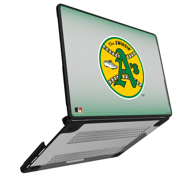 Oakland As 1971-1981 - Cooperstown Collection Linen MacBook Laptop Case for Apple MacBook Open.Jpg