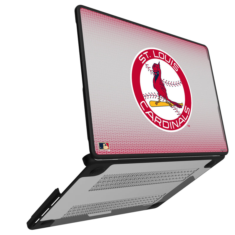 St Louis Cardinals 1966-1997 - Cooperstown Collection Linen MacBook Laptop Case for Apple MacBook Open.Jpg