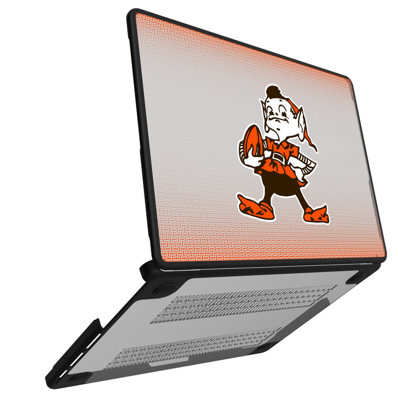 Cleveland Browns Historic Collection Linen MacBook Laptop Case for Apple MacBook Open.Jpg