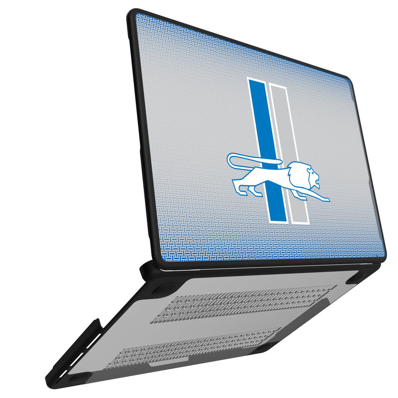 Detroit Lions Retro Linen MacBook Laptop Case for Apple MacBook Open.Jpg