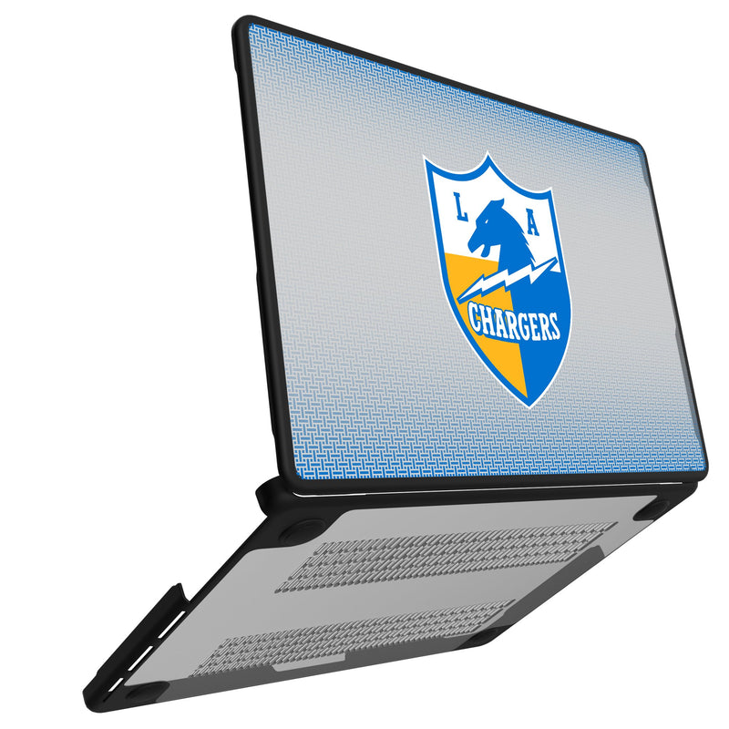 Los Angeles Chargers Historic Collection Linen MacBook Laptop Case for Apple MacBook Open.Jpg