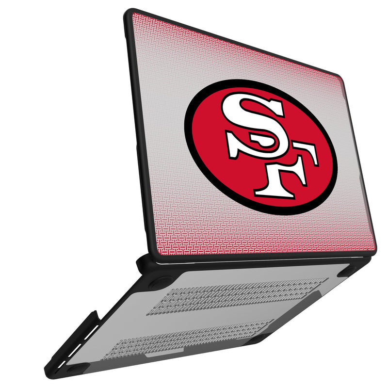 San Francisco 49ers Historic Collection Linen MacBook Laptop Case for Apple MacBook Open.Jpg