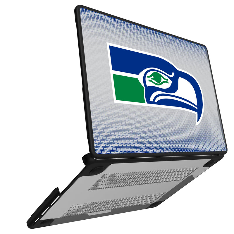 Seattle Seahawks Historic Collection Linen MacBook Laptop Case for Apple MacBook Open.Jpg