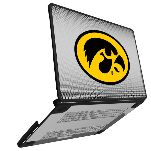 University of Iowa Hawkeyes Linen MacBook Laptop Case for Apple MacBook Open.Jpg