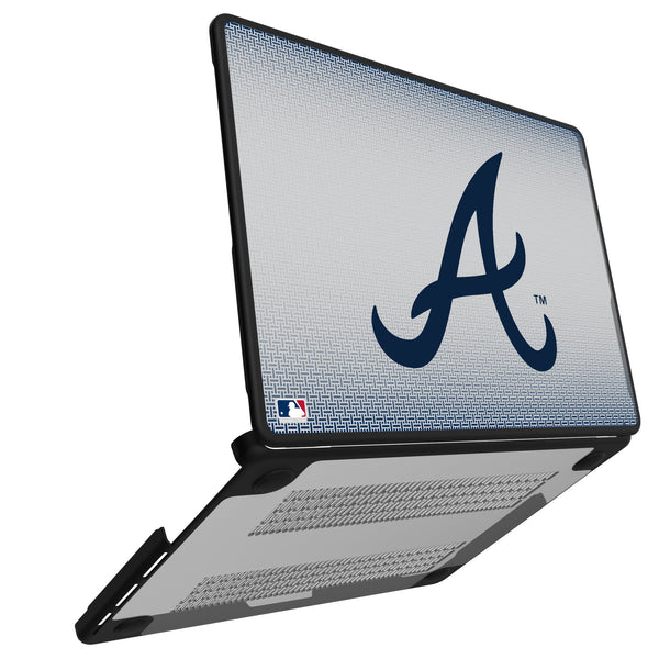 Atlanta Braves Linen MacBook Laptop Case for Apple MacBook Open.Jpg