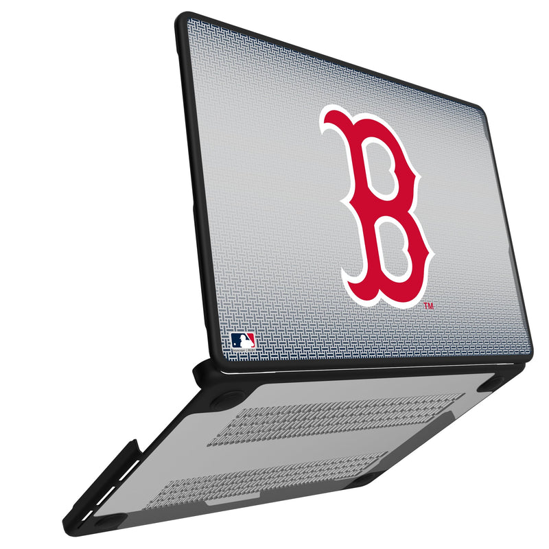 Boston Red Sox Linen MacBook Laptop Case Open.Jpg