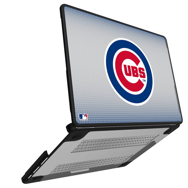 Chicago Cubs Linen MacBook Laptop Case for Apple MacBook Open.Jpg