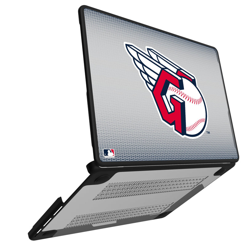 Cleveland Guardians Linen MacBook Laptop Case for Apple MacBook Open.Jpg