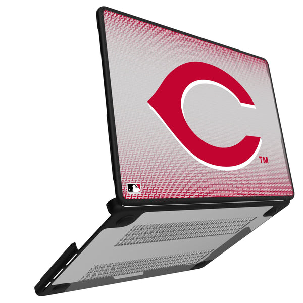 Cincinnati Reds Linen MacBook Laptop Case for Apple MacBook Open.Jpg