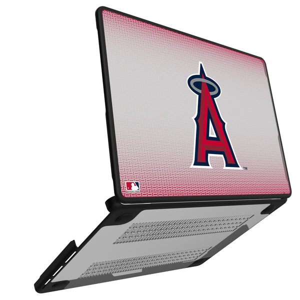 Los Angeles Angels Linen MacBook Laptop Case for Apple MacBook Open.Jpg