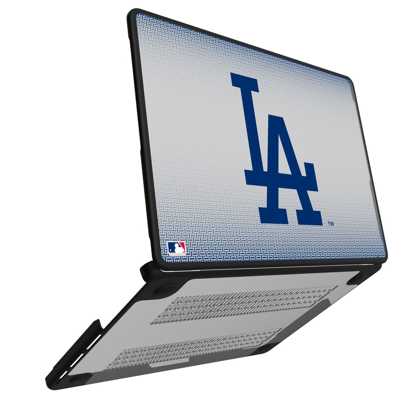 LA Dodgers Linen MacBook Laptop Case for Apple MacBook Open.Jpg