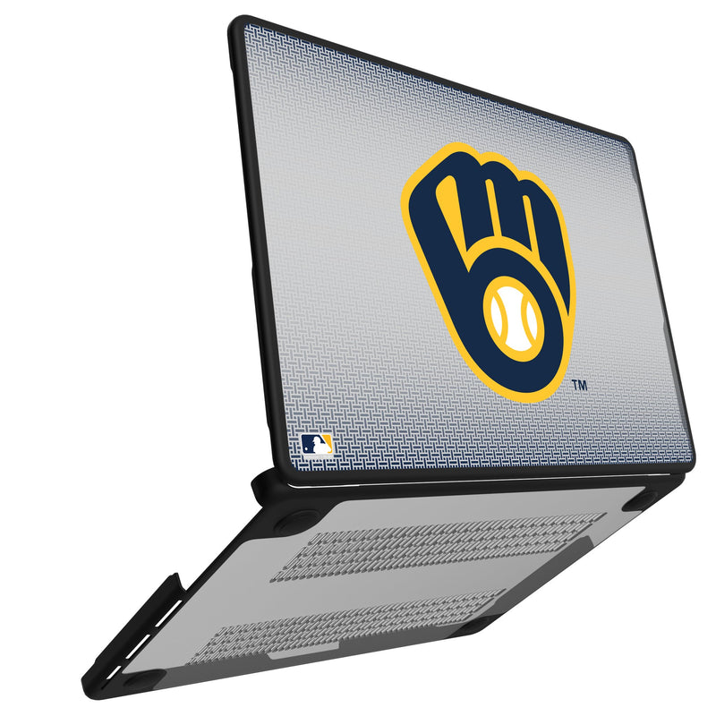 Milwaukee Brewers Linen MacBook Laptop Case Open.Jpg